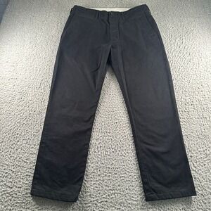Buck Mason Pants Mens 31 Maverick Slim Officer Pant Black Cotton Slim Straight